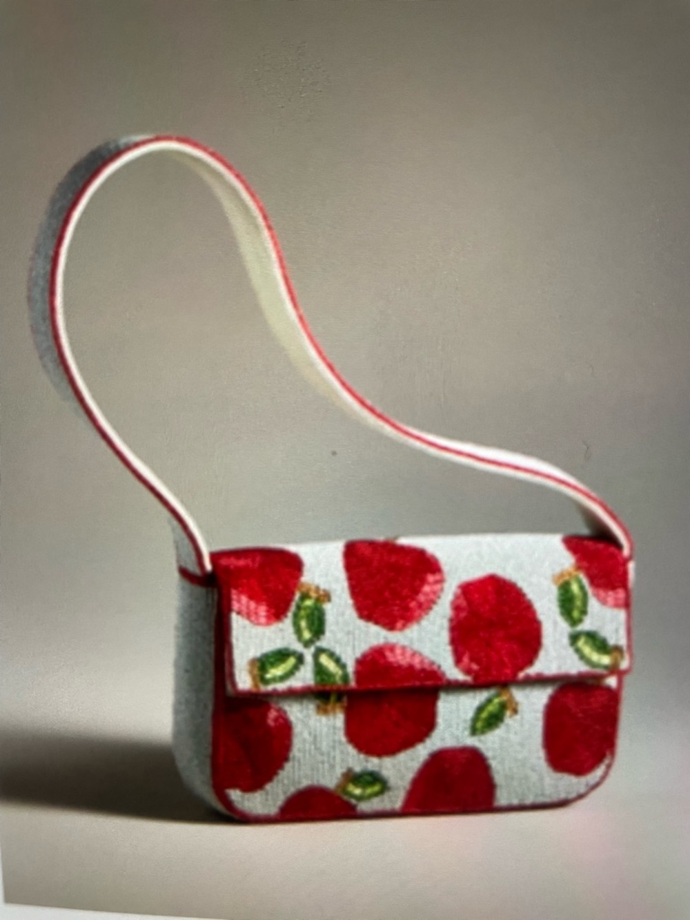 ❤️ ANTHROPOLOGIE THE FIONA BEADED BAG FOOD & DRINK EDITION APPLE PURSE NEW